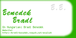 benedek bradl business card
